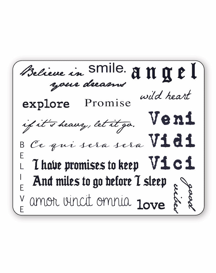 (14 Tattoos) Wordsmith - Semi-Permanent Tattoos