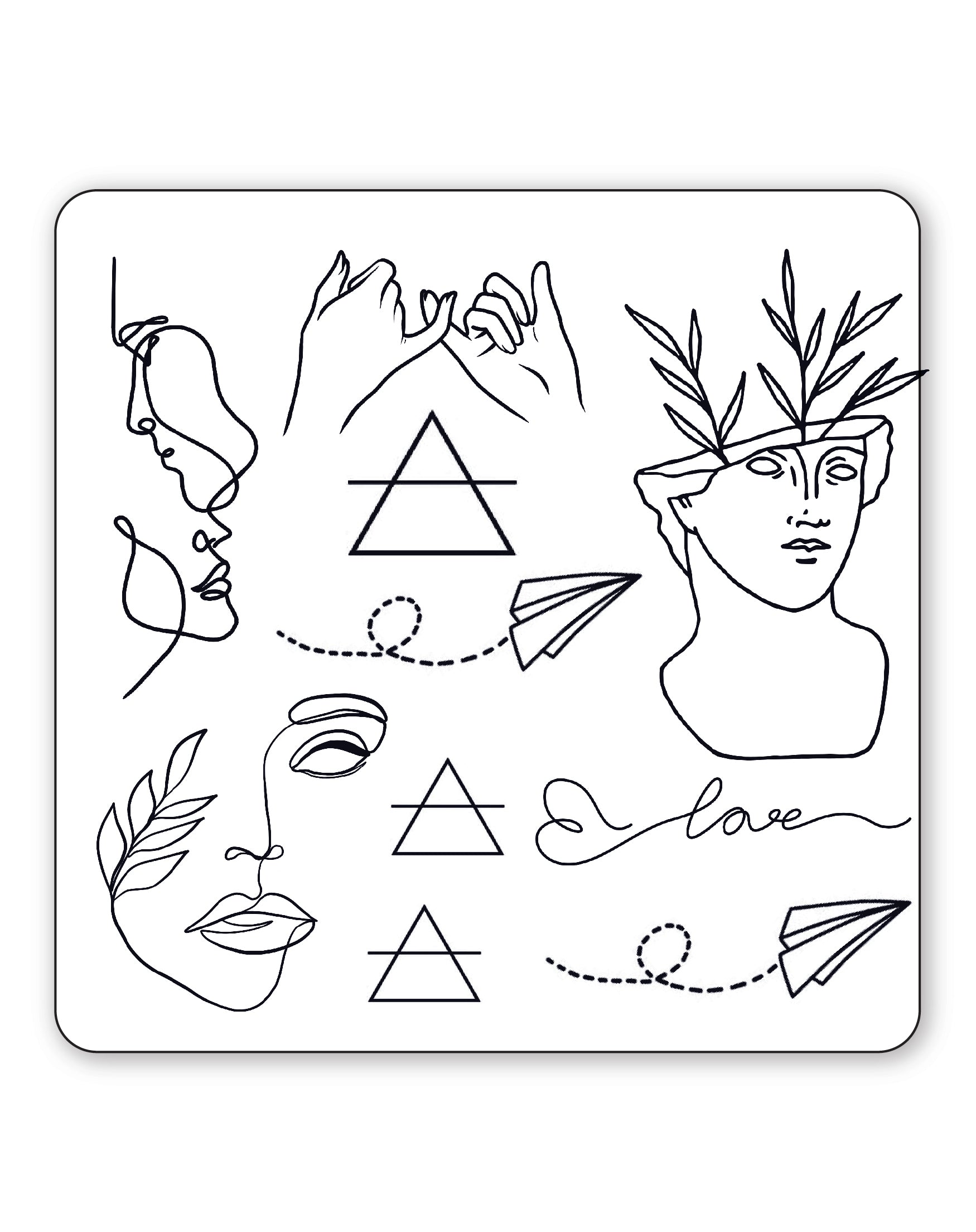 (10 Tattoos) Minimalist - Semi-Permanent Tattoos