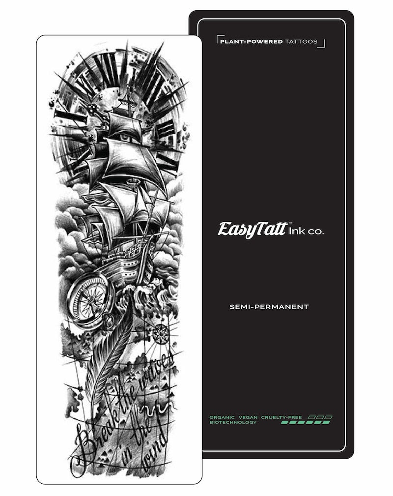 (Full Sleeve) Nautical - Semi-Permanent Tattoo