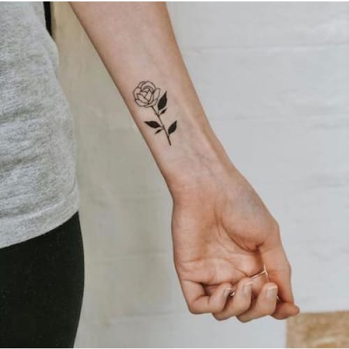 Noir Rose - Temporary Tattoo