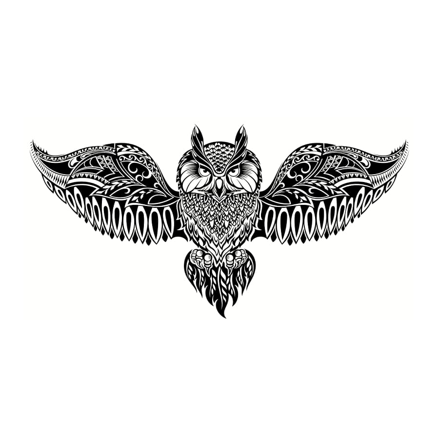 Owl - Temporary Tattoo