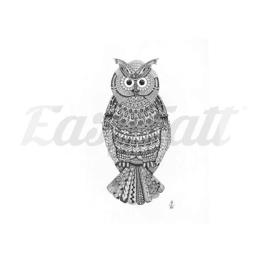 Owl - Temporary Tattoo