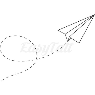 Paper Airplane - Temporary Tattoo