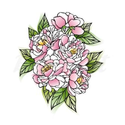 Pink Peonies - Temporary Tattoo