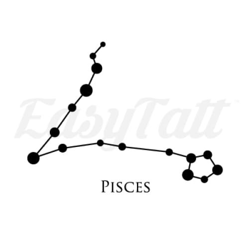 Pisces Constellation - Temporary Tattoo