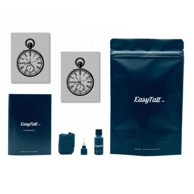 Pocket Watch Semi-Permanent Tattoo Kit - Lasts 1-2 Weeks -