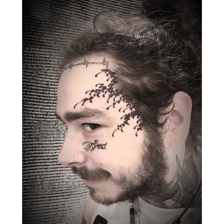 Post Malone Temporary Tattoos - Temporary Tattoo