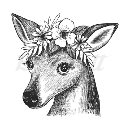 Pretty Deer - Temporary Tattoo