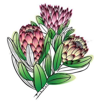 Protea Plant - Temporary Tattoo