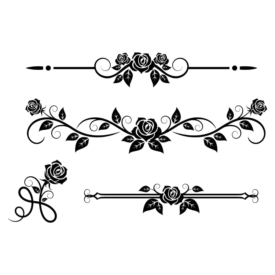 Roses Set - Temporary Tattoo