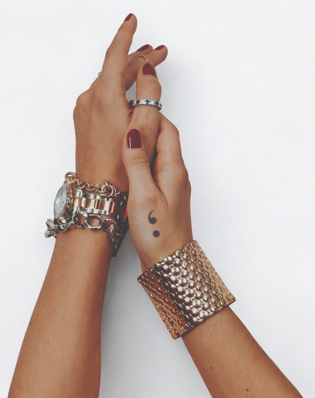 Semi Colon - Semi-Permanent Tattoo