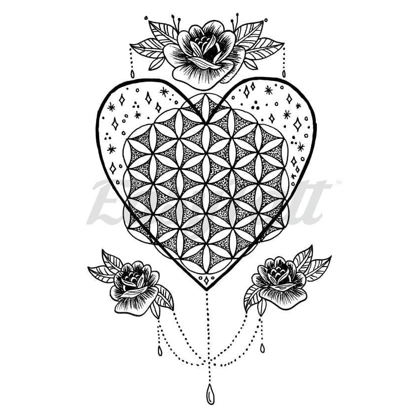 Sempiternal Love Heart - By Georgia Mason - Temporary Tattoo