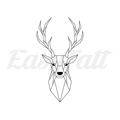 Simple Geometric Deer - Temporary Tattoo