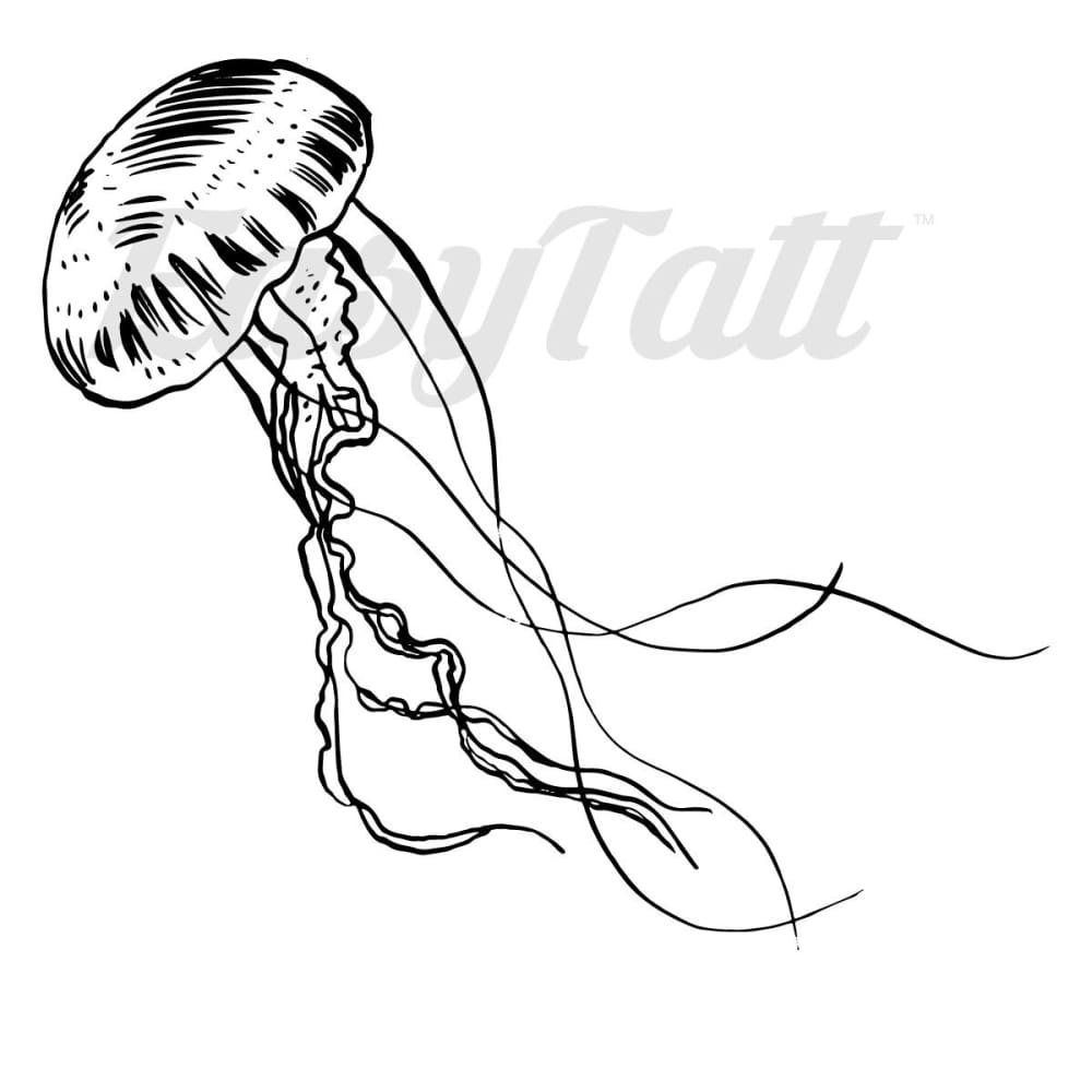 Simple Jellyfish - Temporary Tattoo