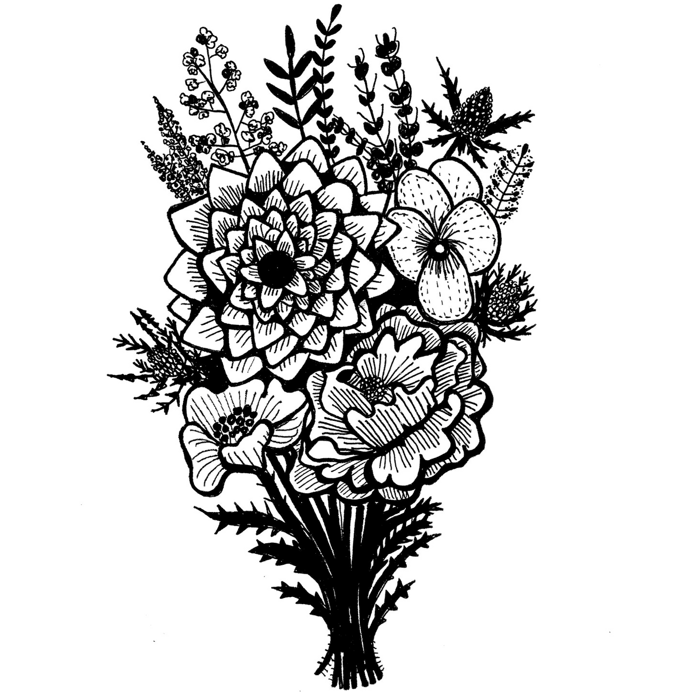 Sketchbook Florals - Temporary Tattoo