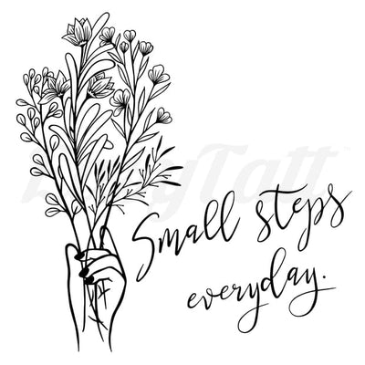 Small Steps Everyday - Temporary Tattoo