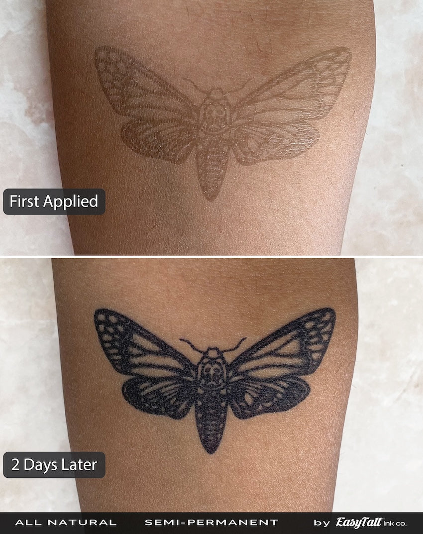 Delicate Moth - Semi-Permanent Tattoo