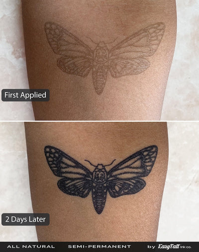 Barbed Moth - Semi-Permanent Tattoo