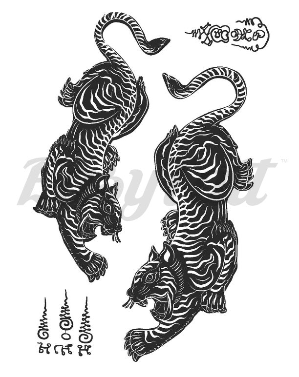 Tiger Style - Temporary Tattoo