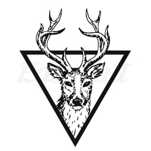 Triangle Deer - Temporary Tattoo