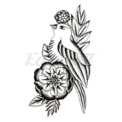 Tropical Bird - Temporary Tattoo