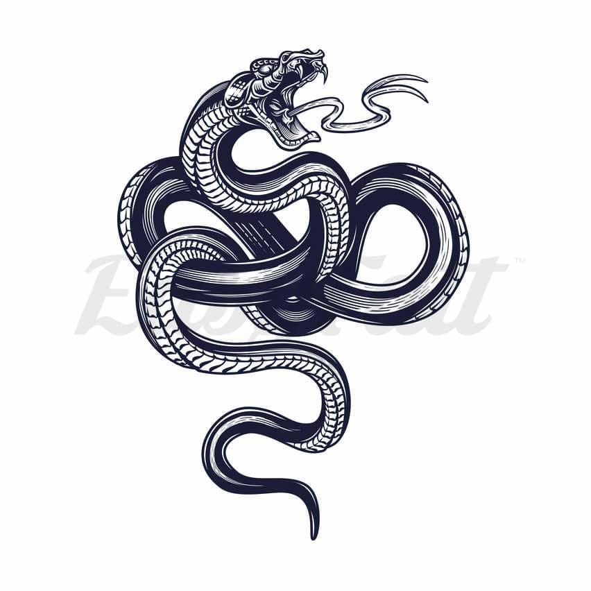 Vicious Snake - Temporary Tattoo