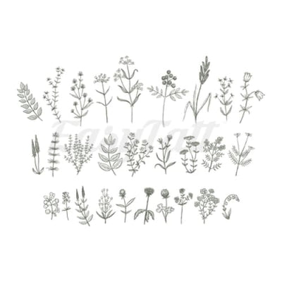 Wild Flowers - Temporary Tattoo