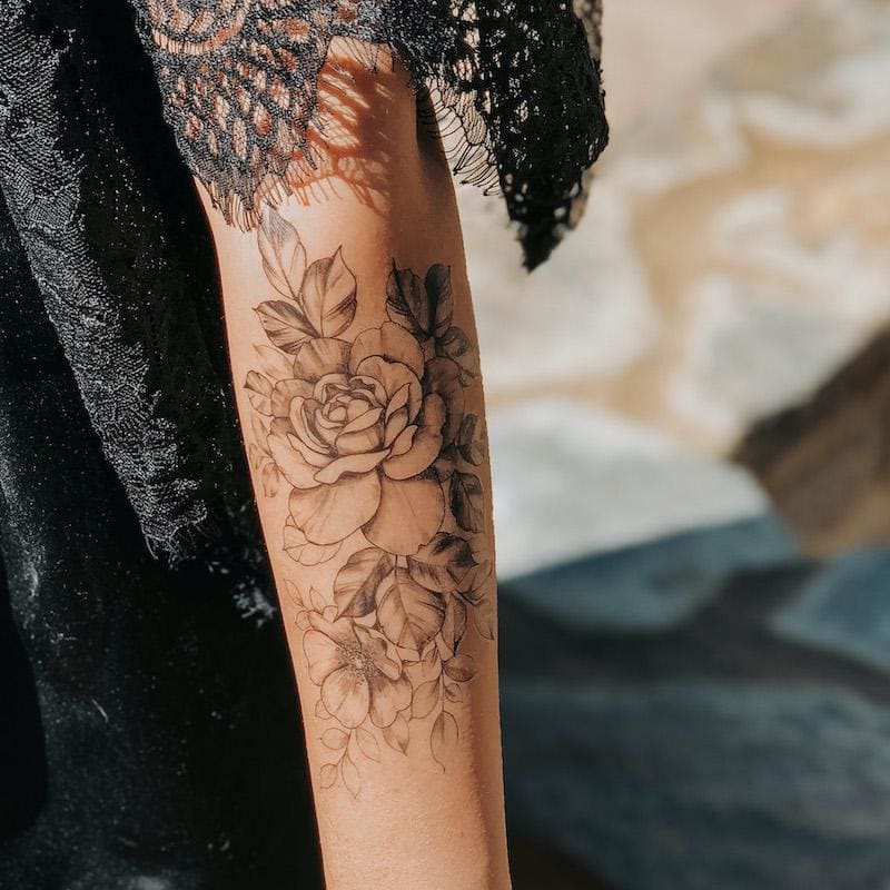 Wild Roses - Temporary Tattoo