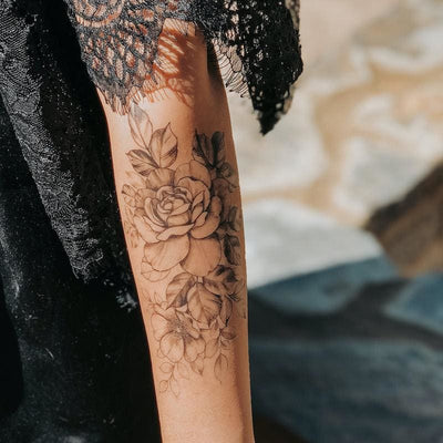 Wild Roses - Temporary Tattoo