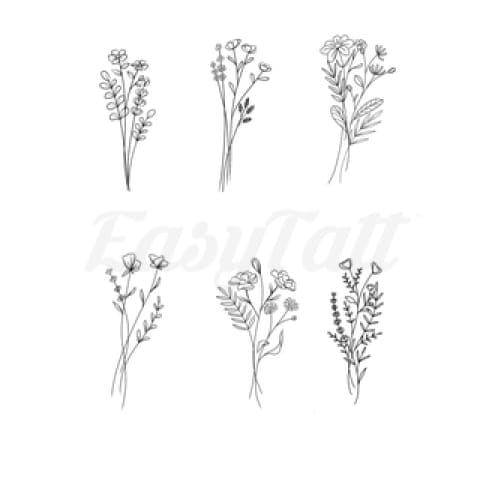 Wildflowers - Temporary Tattoo