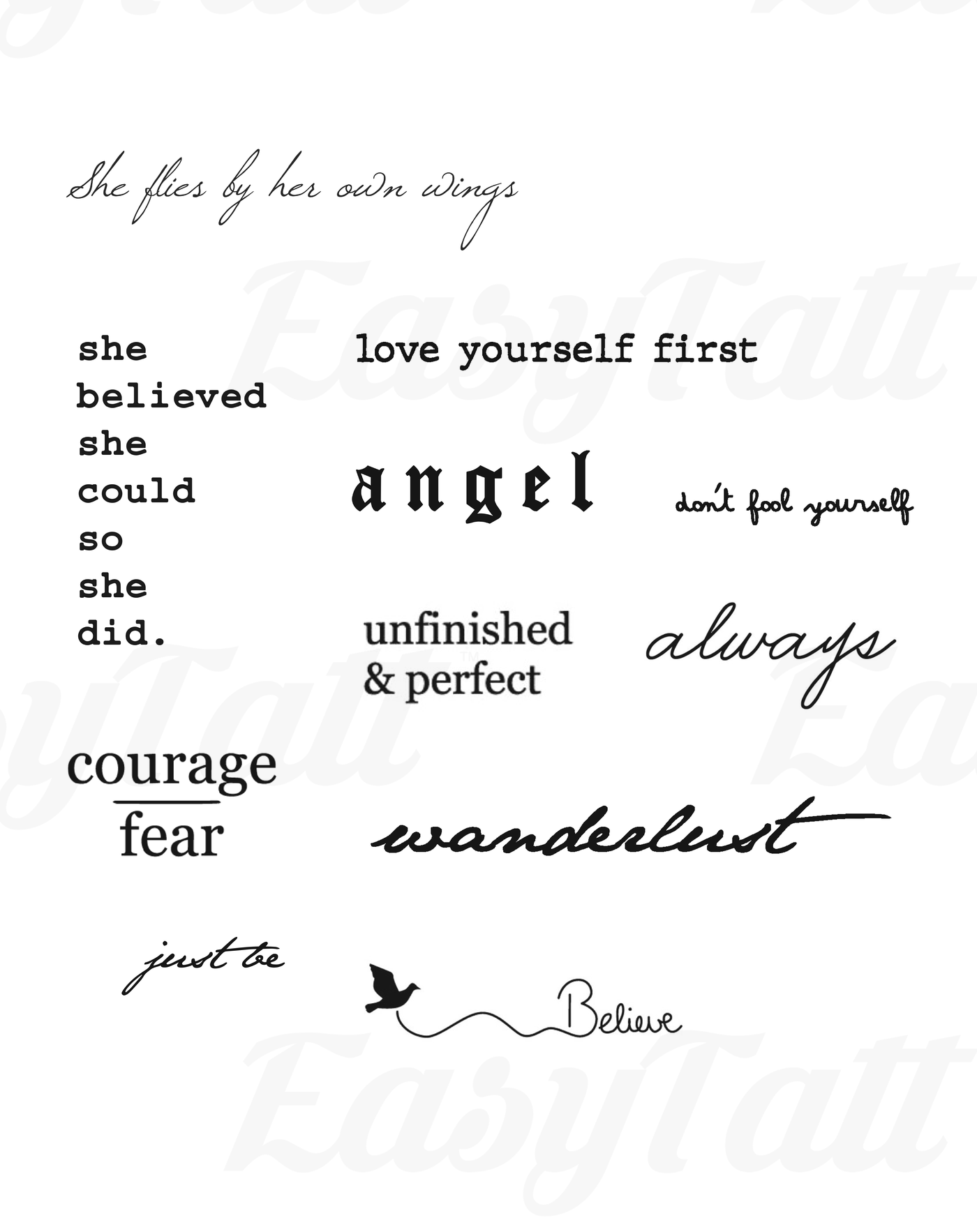 Wise Words - Temporary Tattoos