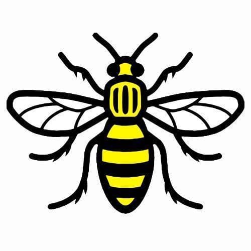 Yellow Machester Bee - Temporary Tattoo