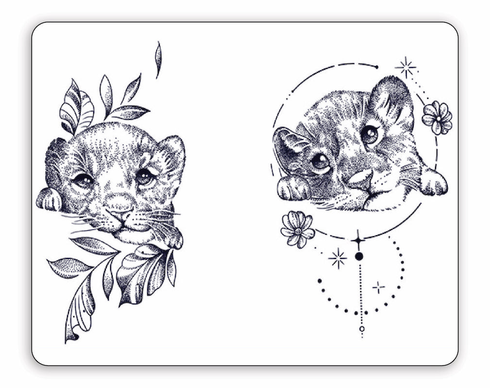 (2 Tattoos) Lion Cubs