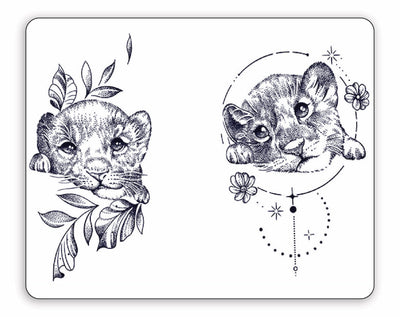 (2 Tattoos) Lion Cubs