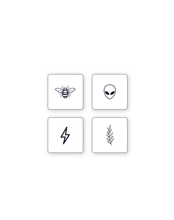 (4 Tattoos) Vibe - Semi-Permanent Tattoos