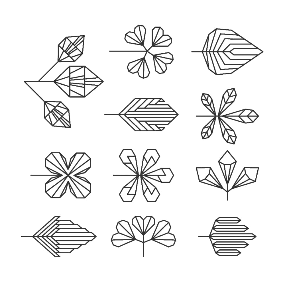 Abstract Leaves Collection - Temporary Tattoo