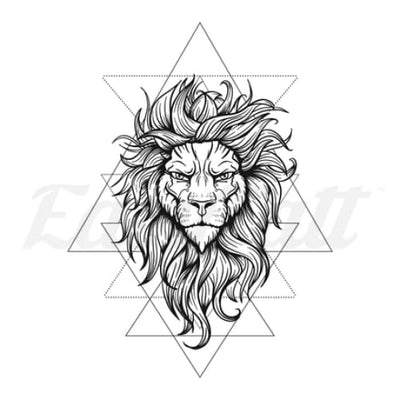 Abstract Lion - Temporary Tattoo