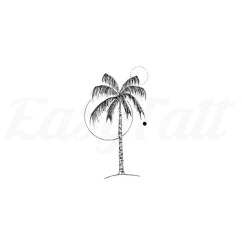 Abstract Palm Tree - Temporary Tattoo