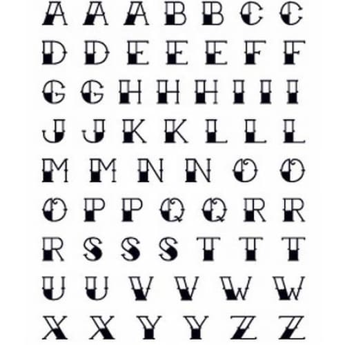 Alphabet Set - Temporary Tattoo