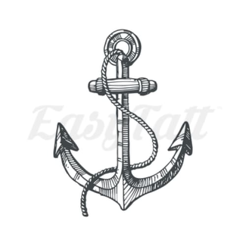 Anchor and Rope - Temporary Tattoo