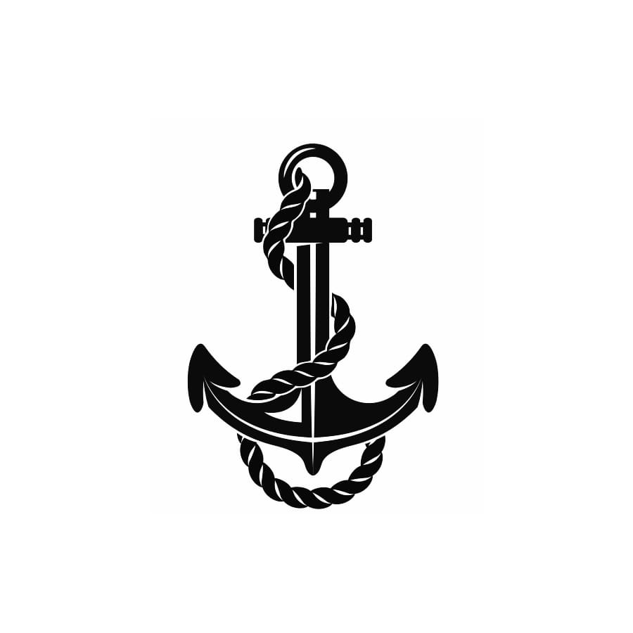 Anchor and Rope - Temporary Tattoo