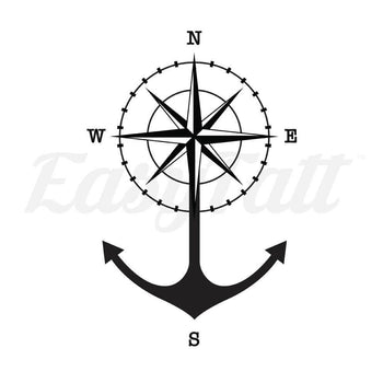 Anchor Compass - By Eastern Cloud - Temporary Tattoo