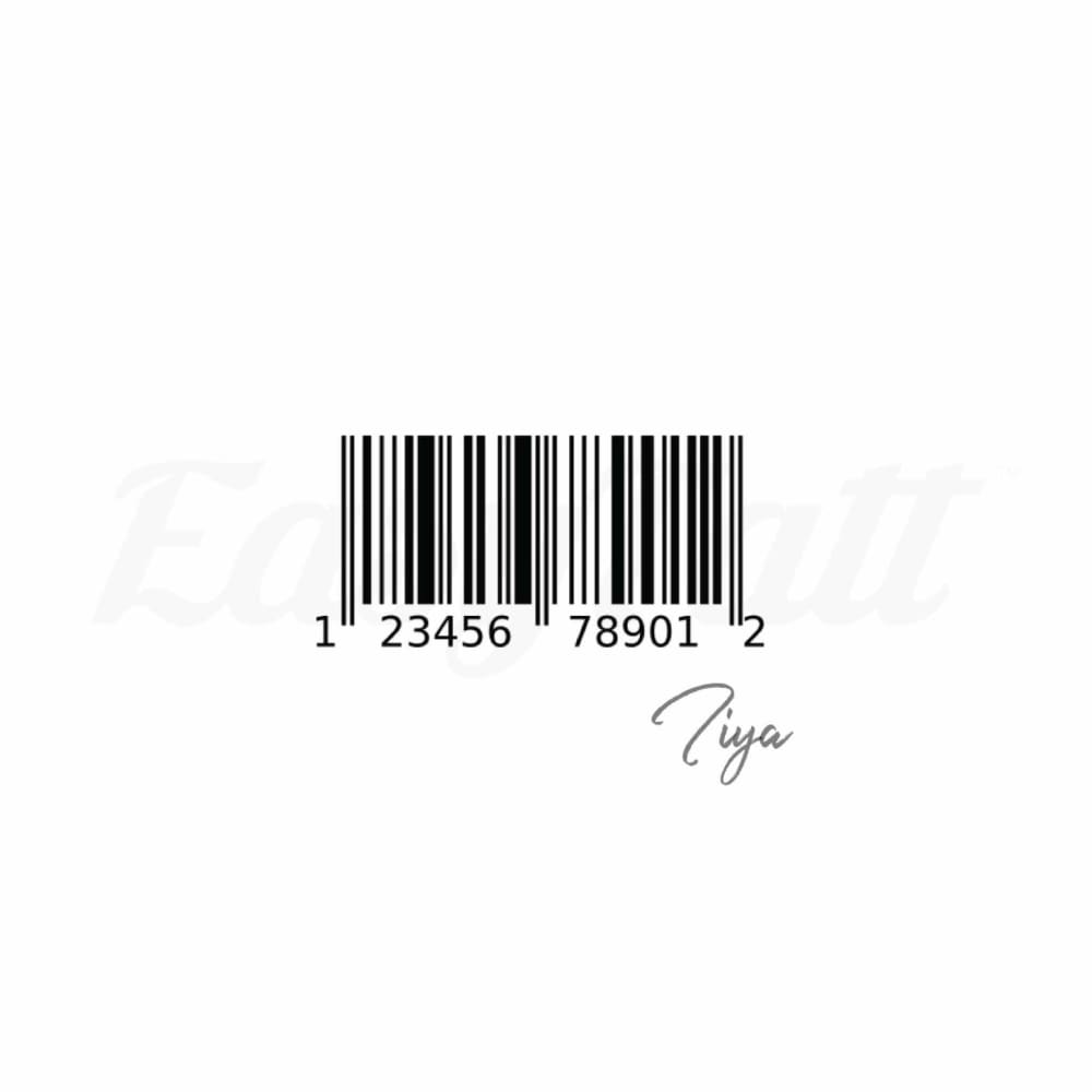 Barcode - By Tiya - Temporary Tattoo