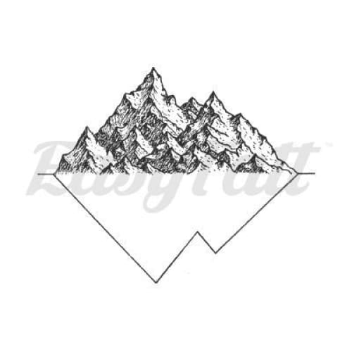 Bergkette - By C.kritzelt - Temporary Tattoo