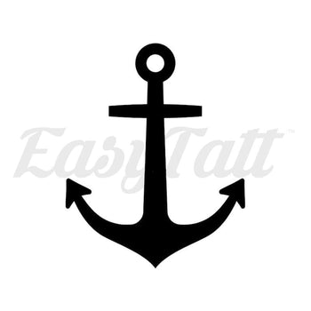 Black Anchor - Temporary Tattoo