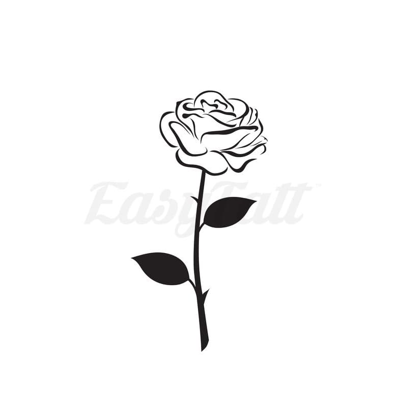 Black Rose - Temporary Tattoo