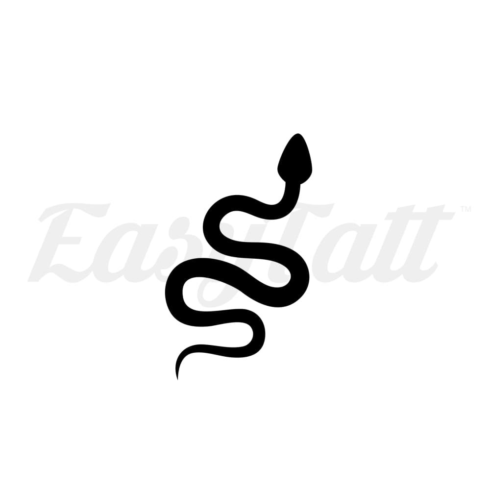 Black Serpent - Temporary Tattoo