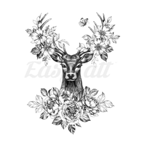 Botanic Deer - Temporary Tattoo