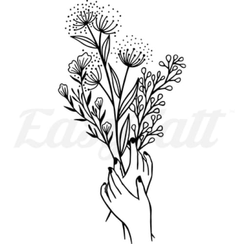 Bundle of Flowers - Temporary Tattoo