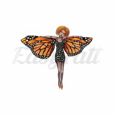 Butterfly Girl - By O’Malley - Temporary Tattoo